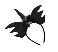 Veemoon Coiffe De Licorne Et Chauve-souris Pour Halloween -tête Décoratif Accessoire De Cheveux Pour Garçon Fille Noir