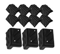 Veemoon Coins de Protection d Angles et Couverture d'angle Enveloppante pour Haut-Parleur en Plastique Noir, 16pcs, Installation Stable pour Projets de Guitare et Menuiserie