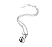 Veemoon Collier De Avec Pendentif Collier Relationnel Pour Couple Assorti Noir Et Blanc