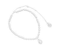 Veemoon Collier De Perles Pour Femme Avec Chaîne Arrière Collier De Mariage Long Pendentif Élégant Pour Mariée