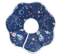 Veemoon Collier de Récupération Souple pour Chat Bleu en Tissu Combiné, Empêche Léchage et Grattage, Soulage la Douleur Après Opération