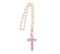 Veemoon Collier Hip Hop - Pendentif Croix De Jésus En Strass Pour Homme Accessoire De Fête Catholique