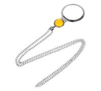 Veemoon Collier Loupe De Lecture Vintage Pendentif Grossissement X8 Métal Léger Pour Femmes Loisirs Créatifs Lecture Et Couture Usage Quotidien Jaune