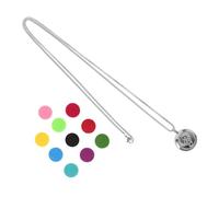 Veemoon Collier-médaillon Diffuseur Portable Diffuseur D'huiles Essentielles en Métal avec Motif Creux de Note de Musique avec Tampon de Feutre de Remplacement pour Occasions Formelles