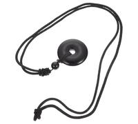 Veemoon Collier Pendentif Cristal Naturel Léger et Portable pour Hommes Pendentif Pierre Précieuse Noir Cadeau Fête des Mères Bijou et Élégant