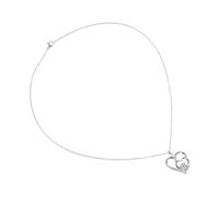 Veemoon Collier Pendentif Cœur Empreinte de Patte D'animal, Bijou pour Femmes, en Alliage Solide, Présent Symbolique pour Maman et Amoureuse D'animaux, Anniversaire et Noël