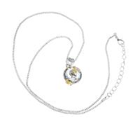 Veemoon Collier Pendentif Licorne Bicolore Cristal Éclatant Bijou Fantaisie pour Filles Anniversaire Présent Mode 40 Cm Élégant