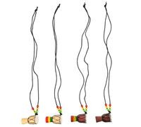 Veemoon Collier Pendentif Tambour Africain Créatif 4Pcs Chaîne de Cou Éléguante Bijoux Unique en Accessoire de Mode pour Femmes Souvenirs de Voyage Détails Délicats