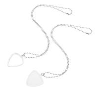 Veemoon Collier Porte-Médiators Transparent en Plastique Lot de 2 set de Étui Compact pour Rangement de Médiators Accessoires pour Guitare Acoustique Usage Mobile et Concert