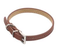 Veemoon Collier pour Petits Chats et Chiots Ajustable en PU Couleur Café Taille S Accessoire Doux et Confortable pour Animaux pour Fêtes et Occasions Spéciales