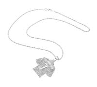 Veemoon Collier Résistant à L'usure Ternissement Coupe Monde en Alliage de Zinc Argenté Football Pendentif Design Unique lors des Matchs Quotidien pour Supporters et Fans