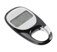 Veemoon Compteur de Marche 3D Portable en Abs Noir, Podomètre Professionnel Léger et Précis pour Randonnée, Fitness et Voyage, Passomètre Pratique Affichage Clair et Mémoire Intégrée