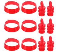 Veemoon Connecteur de Chaîne Plastique Abs Rouge pour Colliers de Cônes de Signalisation, Fixation Fiable et Forme Ronde, pour Construction et Parkings