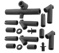 Veemoon Connecteurs de Tiges en Plastique pour Cerfs-Volants, Kit de 9 Pièces Raccords Droits, Inclinés et Triples, Accessoires Résistants pour Structure de Cerf-Volant Style Aléatoire