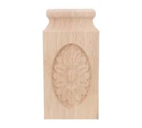 Veemoon Console Architecturale en Bois Marron Non Peinte Détails Sculptés pour Décoration Intérieure et Meubles, Adaptée pour Manteaux et Étagères, Style Européen Traditionnel