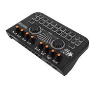 Veemoon Console de Mixage Audio Dj X3 avec Connectivité sans Fil, Entrée Microphone à Condensateur, Équipement de Streaming Karaoké Professionnel et Débutant, Design Convivial