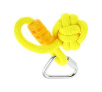 Veemoon Corde D’Escalade pour Garçon et Filles Poignées, Boule Nouée Jaune