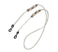 Veemoon Cordon de Lunettes en Perles Blanches pour Lecture et Sport Vintage