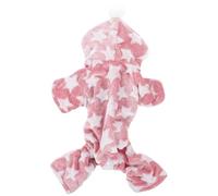 Veemoon Costume Chien en Polaire Corail avec Capuche Confortable et Élastique pour Animaux de Compagnie, Tenue d'automne Adorable Vie Quotidienne