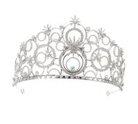 Veemoon Couronne à Bulles De Cristal Diadème Pour Mariée Et Femme Accessoires De Tête Pour Mariage Et Événement