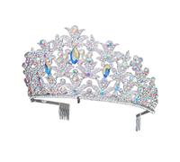 Veemoon Couronne De Mariage Diadème Strass Coiffe Brillante Pour Mariée Accessoire De Coiffure