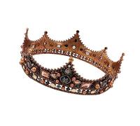 Veemoon Couronne En Alliage Strass Et Perles Taille Unique Décoration Cheveux Mariage Mariée Accessoires Baroque Cérémonie