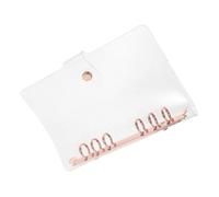Veemoon Couverture de Carnet PVC Transparent Pailleté Rose Or Coque Protectrice pour Cahier à Anneaux Fourniture Scolaire et Journal de Voyage