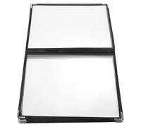 Veemoon Couverture de Menu Transparente en Pvc, 6 Pages 12 Faces, Protège Menu Format A4, Séparateur Résistant pour Classeur à Feuilles Mobiles, Utilisation Style Aléatoire