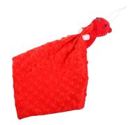 Veemoon Couverture de Sécurité à Pois pour Bébé 30x30 Cm en Tissu Doux Peluche Ours Rouge Apaisante et Réconfortante, pour Sommeil et Câlins des Tout-Petits