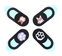 Veemoon Couverture De Webcam - 4PCS Cache Caméra pour De Confidentialité - Stickers De Sécurité pour PC Et Ordinateurs Portables Accessoire Anti Hacking en Plastique Durable