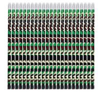 Veemoon Crayon Écriture Facile en Bois 60 Pièces Vert, Camouflage | Motif Forêt Ludique, Usage École et Maison, pour Cahiers et Fiches, Taille Simple