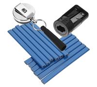 Veemoon Crayons de Charpentier Marquage Construction Porte-crayons Rétractable Taille-crayon Mécanique 14 Pièces Usage Professionnel Menuiserie Bâtiment Couleur Aléatoire