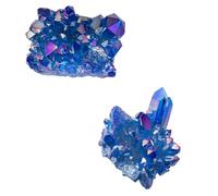 Veemoon Cristaux De Cristal Bleu Naturel 2 Pièces Environ 100g, Décoration En Pierre Pour Aquarium, Pierres De Cristal Solide Pour Pot De Fleurs, Jardinage, Art Et Feng Shui