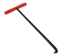 Veemoon Crochet de Levage de T en Fer Noir, Outil Pratique pour Levage de Plaque D'égout, Protection des Mains les Blessures, pour Usage Professionnel