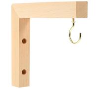 Veemoon Crochet Mural en Bois de Hêtre 13x15 Cm Support Suspendre pour Jardinière Suspendue, Panier, Lanterne Accessoire Jardin Rustique pour Balcon, Terrasse et Décoration Extérieure