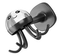 Veemoon Crochet Rotatif 6 Crochets pour Ustensiles Cuisine, Support Mural Pivotant 360°, Plastique Abs Robuste, Rangement Mural sans Perçage, Porte-ustensiles Multifonction Cuisine