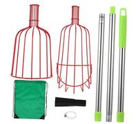 Veemoon Cueille-Fruits avec Panier et Perche Réglable Outil pour Cueillette de Fruits comme Pommes et Oranges pour Arbres Fruitiers