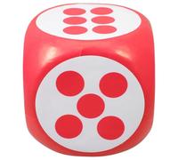 Veemoon Dé à Jouer Géant en Mousse 20 CM Rouge et Blanc Accessoire de Dés pour Jeux de Société Grand Format Outil Ludique pour Soirées et Activités en Groupe