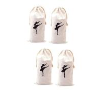 Veemoon De Rangement pour Chaussures De Ballet en Toile - Lot De 2 - Cordon De Serrage Pratique Et Respirant pour Transport Facile des Chaussures Et Accessoires De Danse