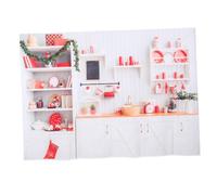 Veemoon Décor de Noël Mural Fond Photo de Noël Accessoire de Fête Tapisserie Décorative pour Ambiance Festive