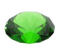 Veemoon Décoration Centre de Table en Verre Transparent 6 Cm, Diamant en Verre Cristal Artificiel Vert, Décorations Mariage et Fête, Presse-Papier en Faux Diamants Précieux