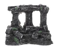 Veemoon Décoration D'aquarium de Colonne Romaine, Cachette pour Poissons, Résine, 3 Colonnes, Mousse Réaliste, pour Aquarium et Fish Tank, Bureaux et Centres Commerciaux