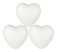 Veemoon Décoration De Noël 3 Pièces Coeurs En Polystyrène 10cm Balle En Mousse Artisanale Pour Arts Et Métiers - Idéale Pour Mariage Et Saint-Valentin Décor