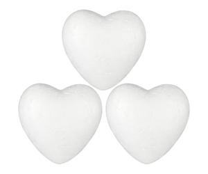 Veemoon Décoration De Noël 3 Pièces Coeurs En Polystyrène 10cm Balle En Mousse Artisanale Pour Arts Et Métiers - Idéale Pour Mariage Et Saint-Valentin Décor