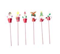 Veemoon Décoration De Noël 6 Pièces - Artificiels Forgé pour Jardin - Piquets De Composition Et Signe De Fête Air Idéal Espace Extérieur Pendant