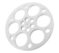 Veemoon Décoration Murale Bobine de Film en Métal 3D Vintage Sculpture Projecteur en Fer Forgé Blanc Accessoire Cinéma Rétro pour Café Salon et Salle de Jeux Décoration Murale