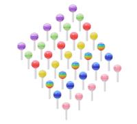 Veemoon Décorations Ongles Nail Art Accessoires Bonbons 50 Pcs Résine Sucette pour Manucure DIY Vacances et Événements Couleur Aléatoire