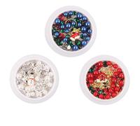 Veemoon Décorations Pour Ongles De Noël Autocollants Pailletés Accessoires De Manucure Décorations Nail Art Boîtes De Stickers Pour Ongles