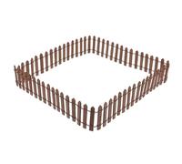 Veemoon Décorative Clôture Miniature Marron en Bois et Fer pour Mini