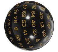 Veemoon Dés Polyédriques 100 Faces en Acrylique Léger, Chiffres Lisibles, Dé de Poche pour Jeux de Rôle et Jeux de Société, Accessoire Fête et Enseignement Mathématique, Éducatif